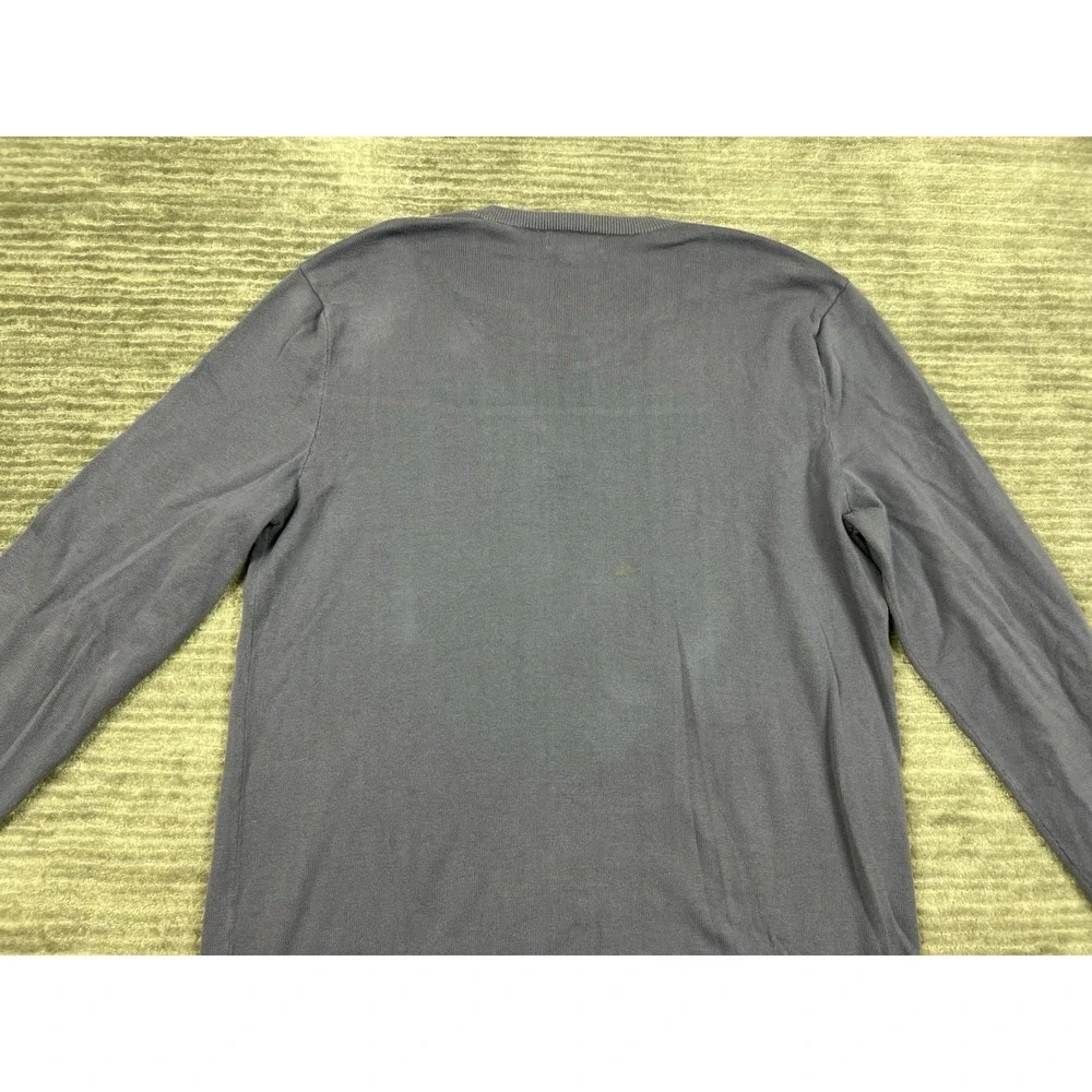 Banana Republic Sweater Mens XL Blue Long‎ Sleeve V-Neck 100% Cotton